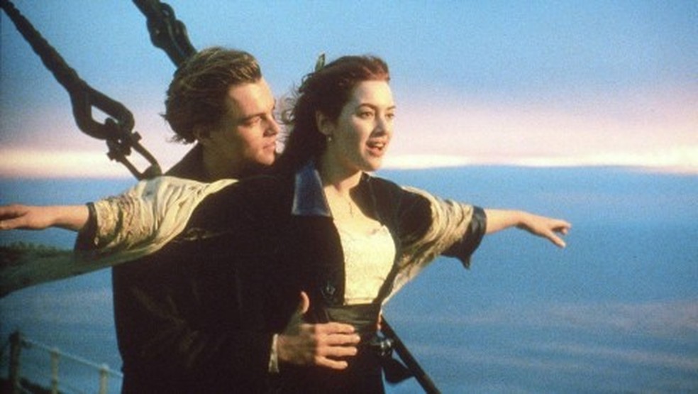 Clássica cena de Titanic — Foto: Reprodução