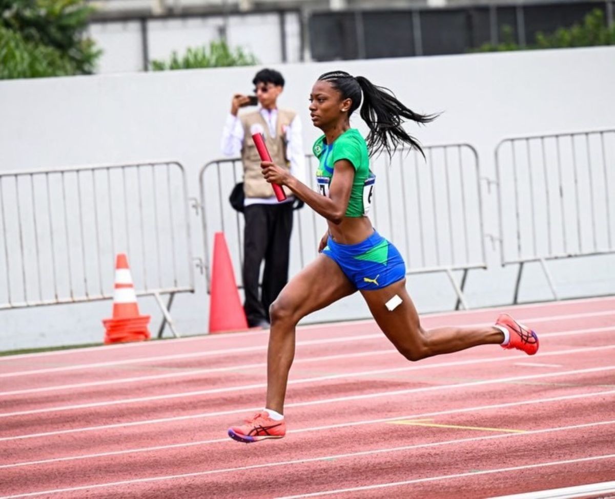 Com Victória Campos, Brasil conquista prata no revezamento 4x100m do Sul-Americano Sub-23