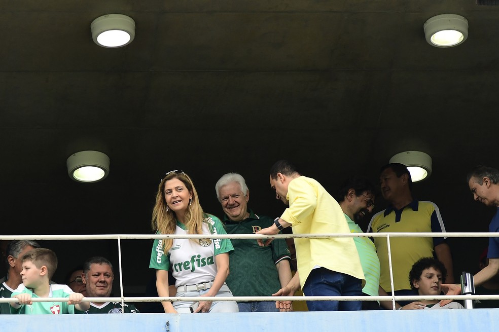 Empresa de Leila Pereira, presidente do Palmeiras, assumiu gestão da Arena Barueri — Foto: Marcos Ribolli