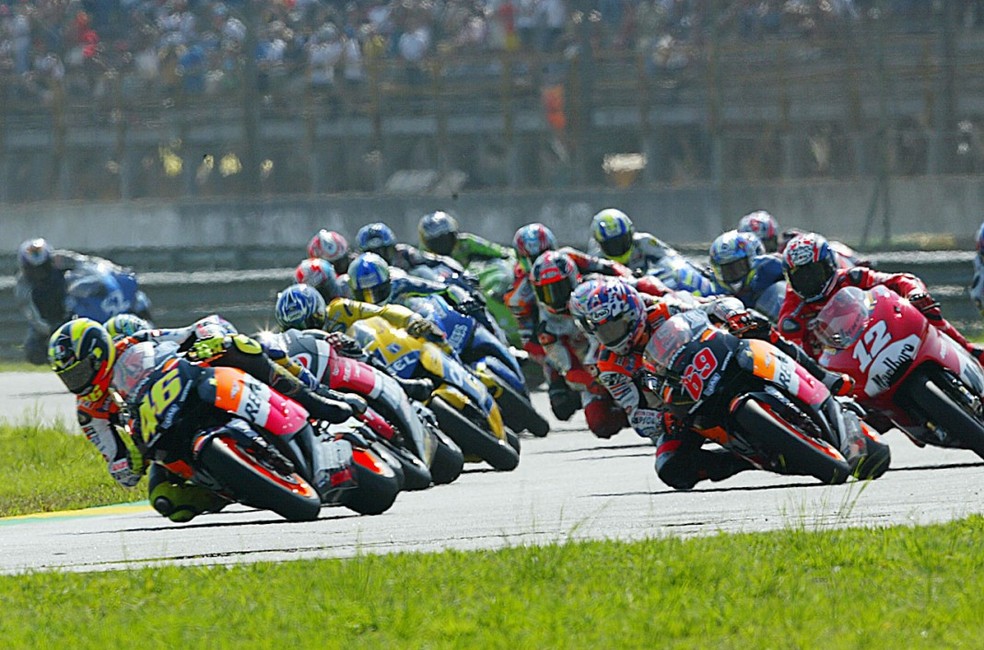 Valentino Rossi venceu o GP do Brasil de MotoGP em 2003 — Foto: Divulgação/MotoGP