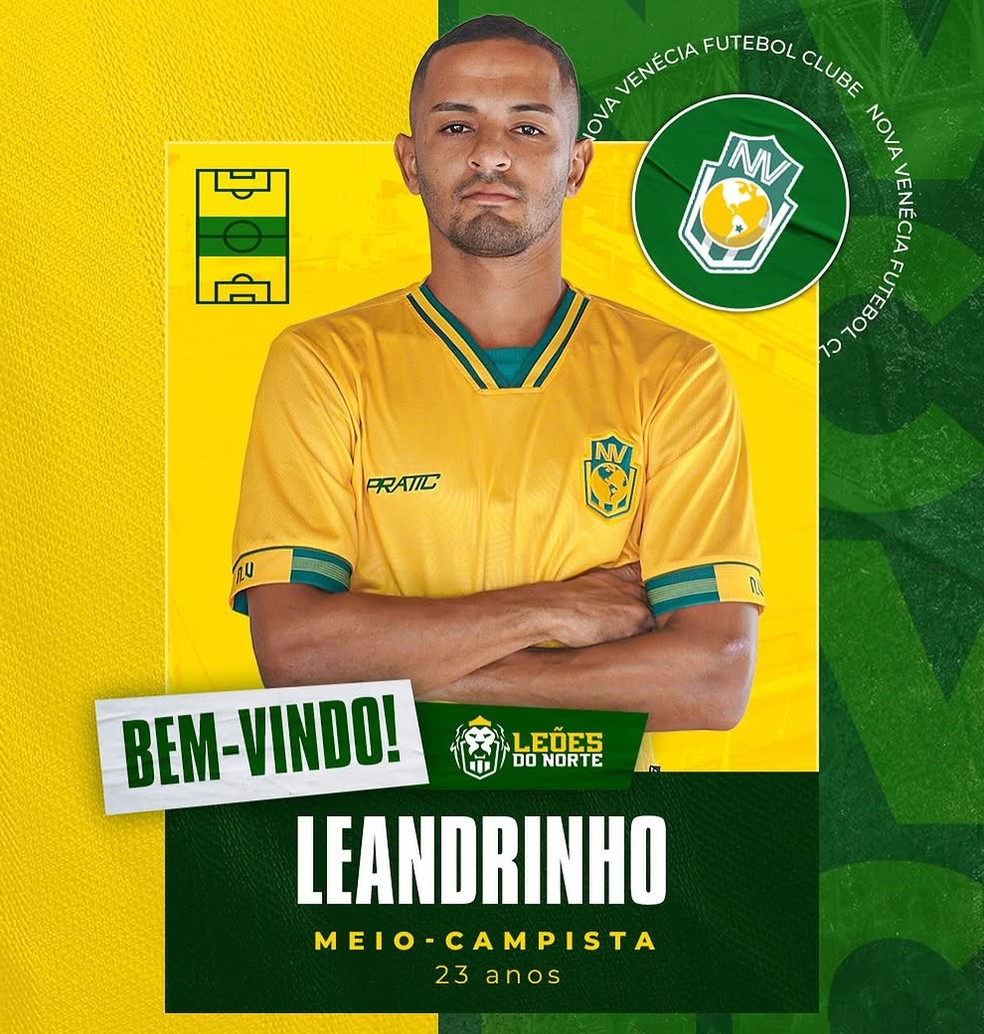Anúncio de Leandrinho no Nova Venécia — Foto: Divulgação / Nova Venécia