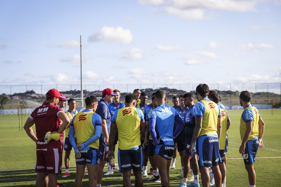 Bahia em preparação para enfrentar o Flamengo — Foto: Rafael Rodrigues/EC Bahia