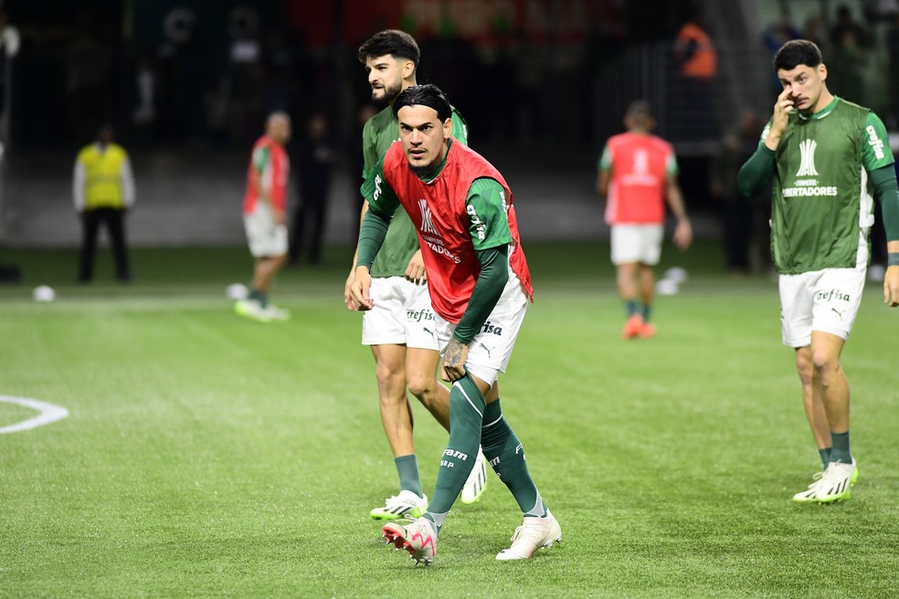 Gustavo Gómez em Palmeiras e Deportivo Pereira — Foto: Marcos Ribolli