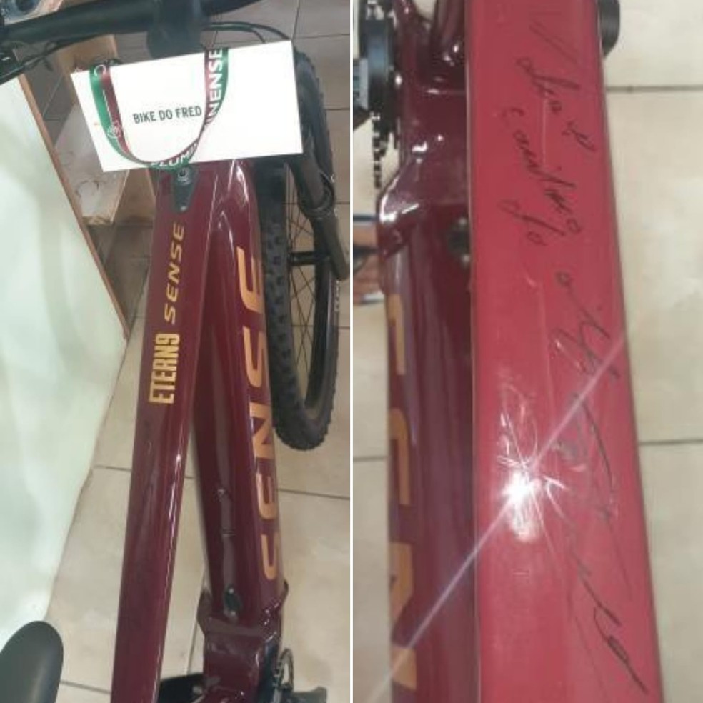 Bicicleta usada por Fred em sua despedida sairá da sala de troféus