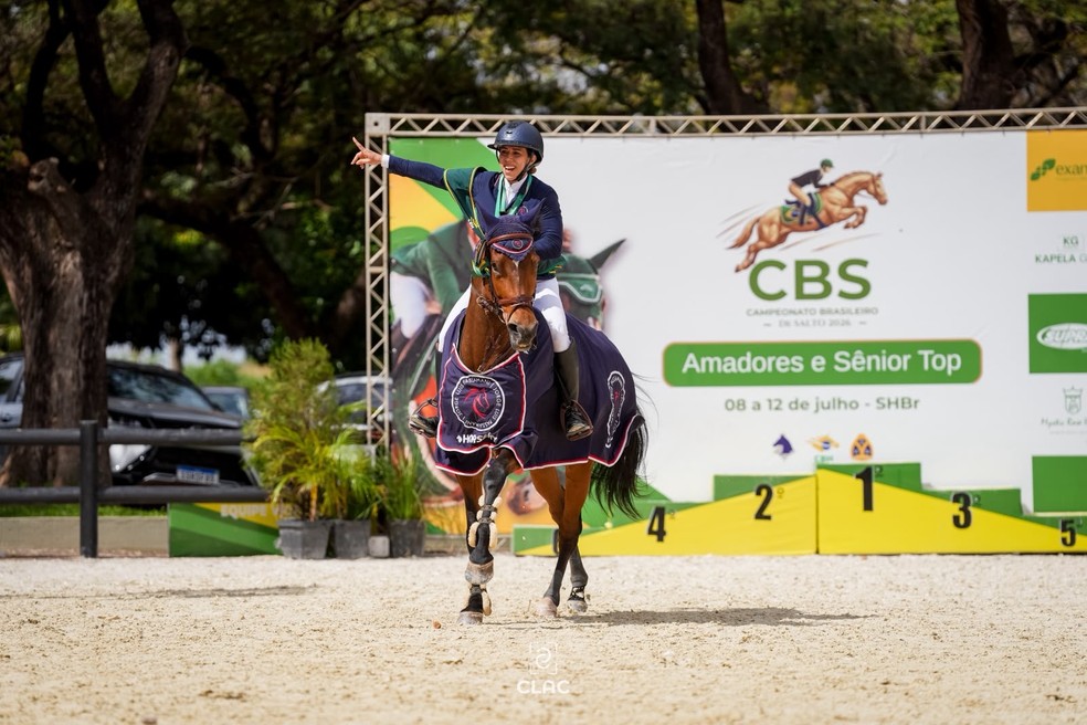Andrea Macedo e JLP Xereta no Campeonato Brasileiro de Saltos Sênior e Amador 2026  Foto: Divulgação/JLP Hipismo