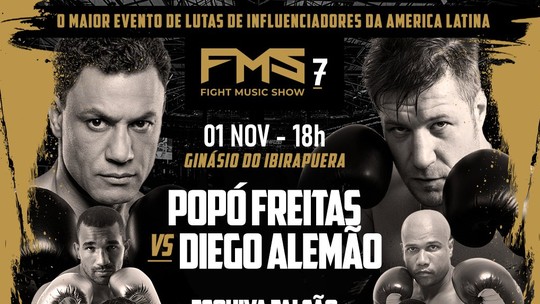 FMS inicia venda de ingressos para card liderado por Popó x Diego Alemão - Evento será realizado no dia 1º de novembro, no ginásio do Ibirapuera