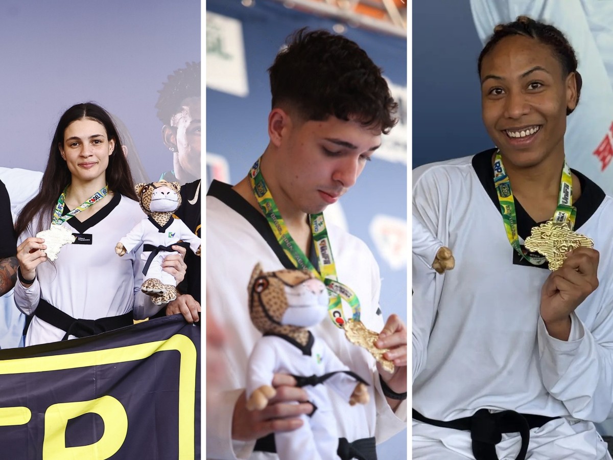 Taekwondistas da Baixada Santista brilham e conquistam três ouros no Brazil Open