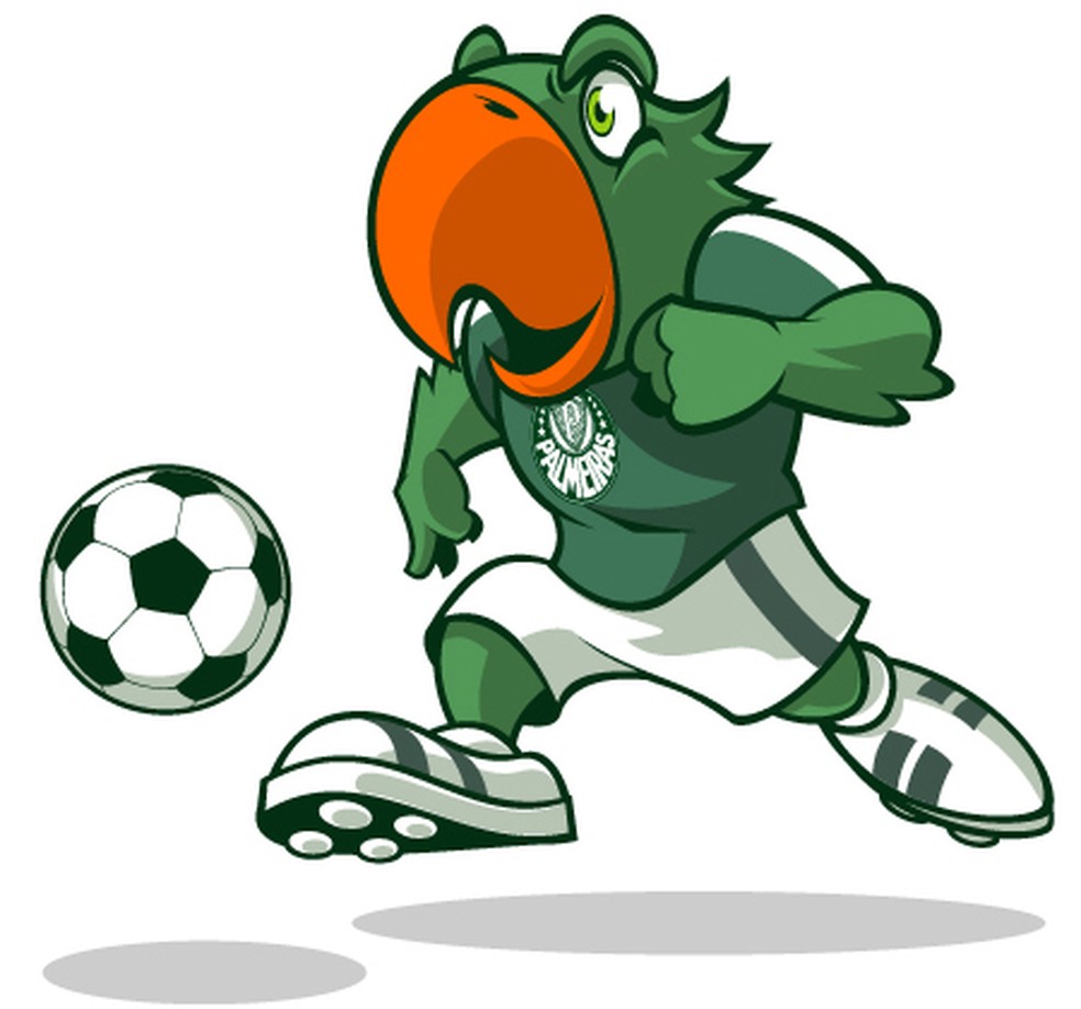 Periquito foi o primeiro mascote do Palmeiras — Foto: Divulgação/Site oficial do Palmeiras