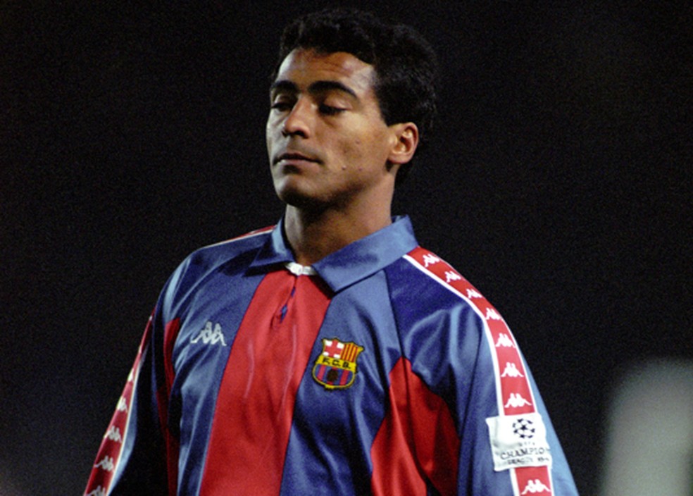 Romário em jogo do Barcelona na Champions de 1993 — Foto: Getty Images
