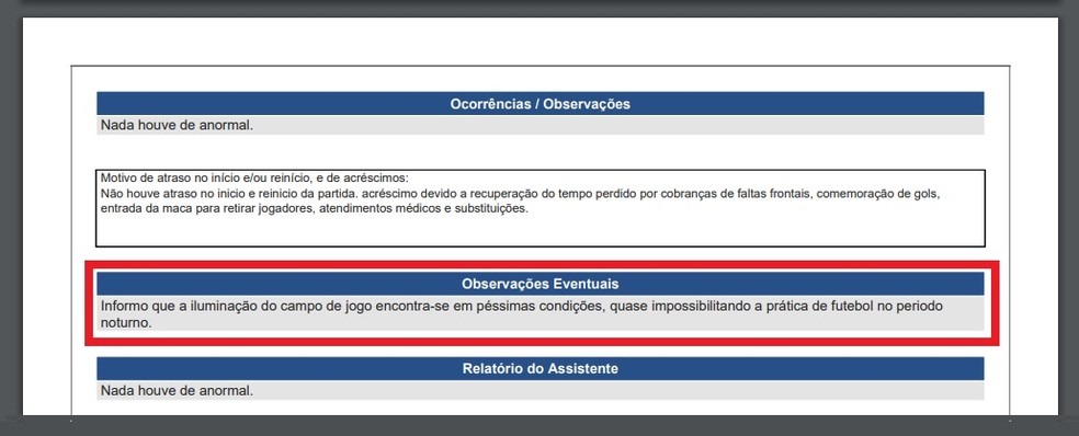 Botafogo-PB x Volta Redonda, súmula — Foto: Reprodução / CBF