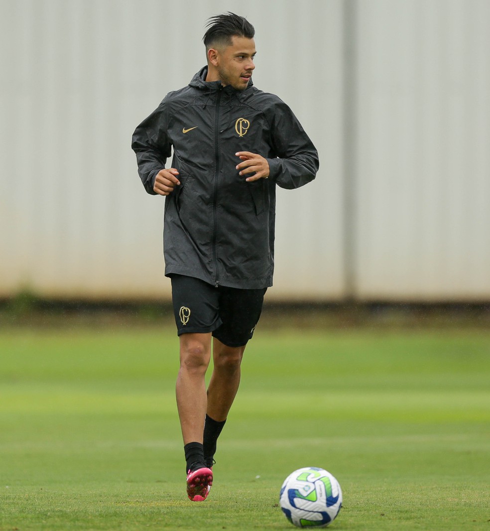 Romero em treino do Corinthians — Foto: Rodrigo Coca/Ag. Corinthians