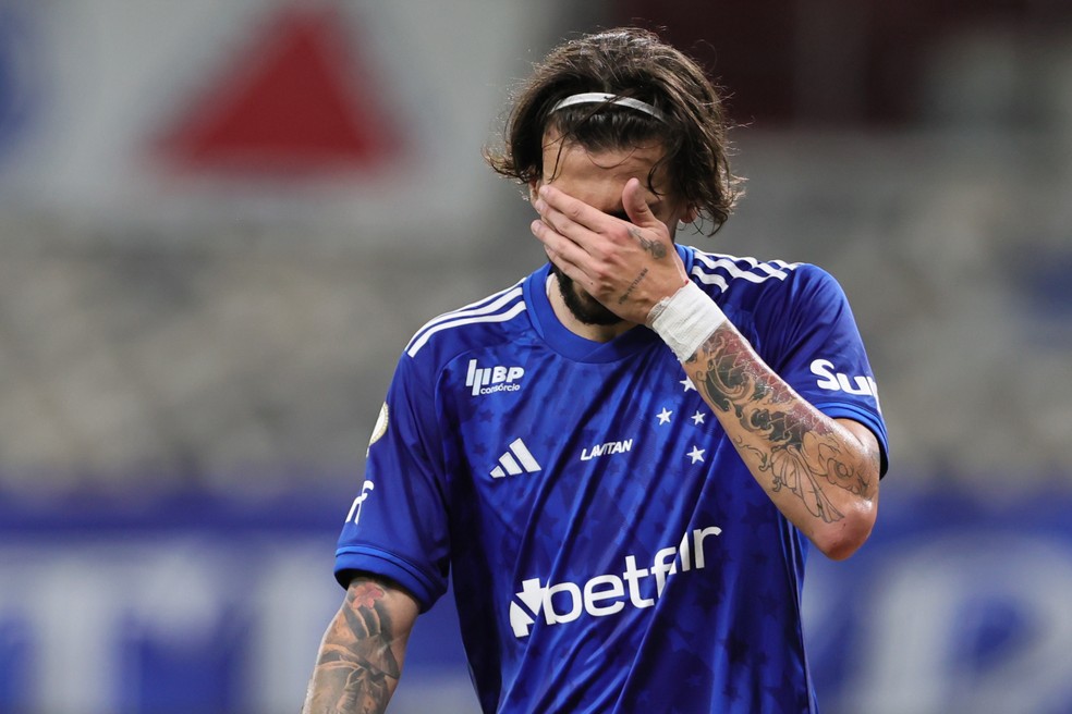 Lautaro Díaz, do Cruzeiro, lamenta derrota diante do Palmeiras