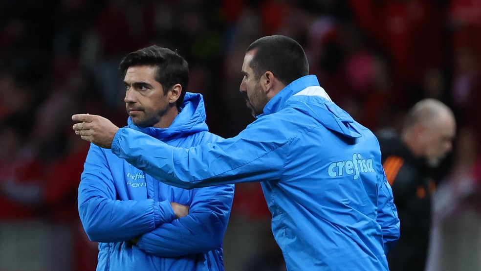 Inter x Palmeiras, Abel Ferreira e João Martins — Foto: Cesar Greco/ Palmeiras