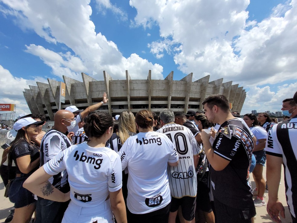 Torcedores do Atlético-MG no Mineirão — Foto: Rodrigo Fonseca