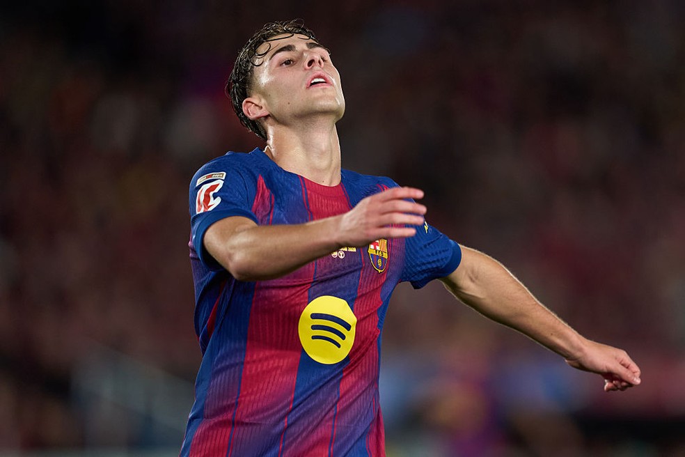 Fermín López não terá condições de disputar a Copa do Mundo de 2026 pela Espanha — Foto: Getty Images
