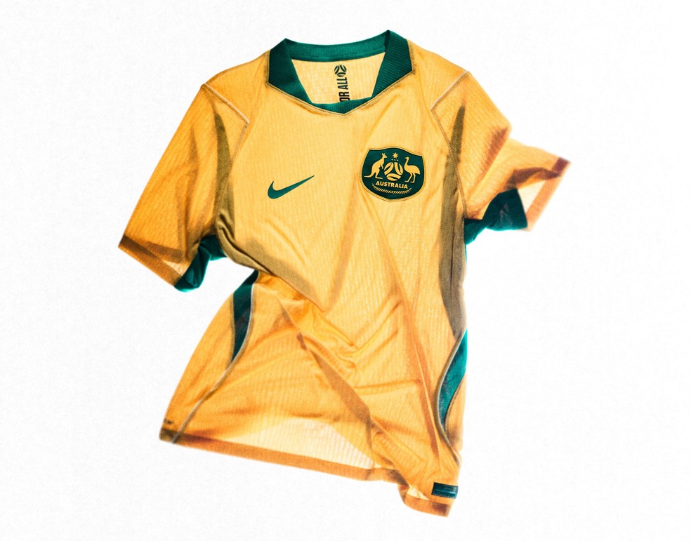 Camisa da Austrália para a Copa do Mundo 2026 — Foto: Nike / Divulgação