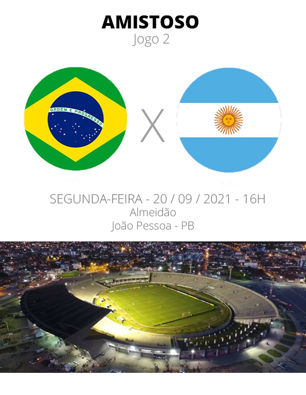 CBF anuncia mudanças na agenda dos jogos entre Brasil e Argentina em João  Pessoa e Campina Grande - Polêmica Paraíba - Polêmica Paraíba