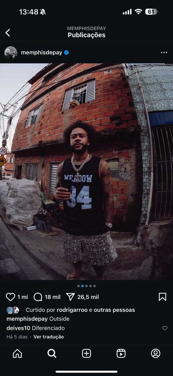 Da rotina do Corinthians aos bastidores da periferia: Memphis revela experiência única.