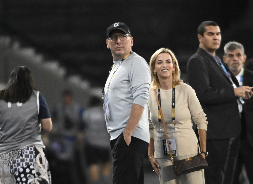 John Textor, dono da SAF do Botafogo, no jogo contra o Palmeiras — Foto: André Durão
