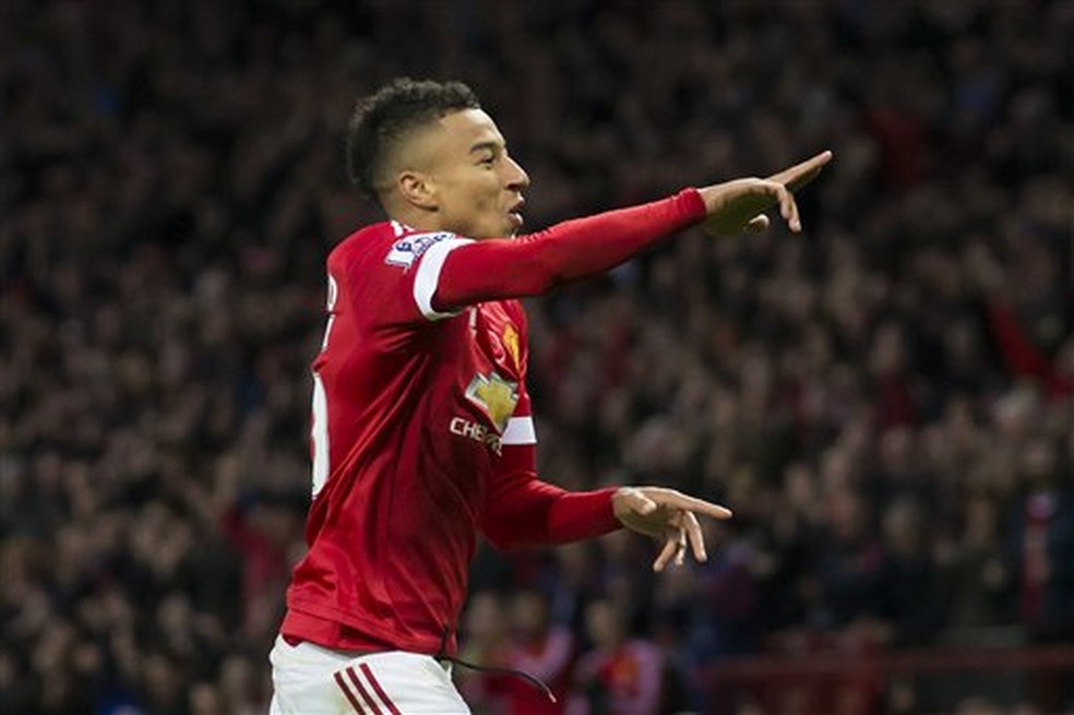 Gol de Lingard - Manchester United x West Bromwich — Foto: AP Photo/Jon Super
