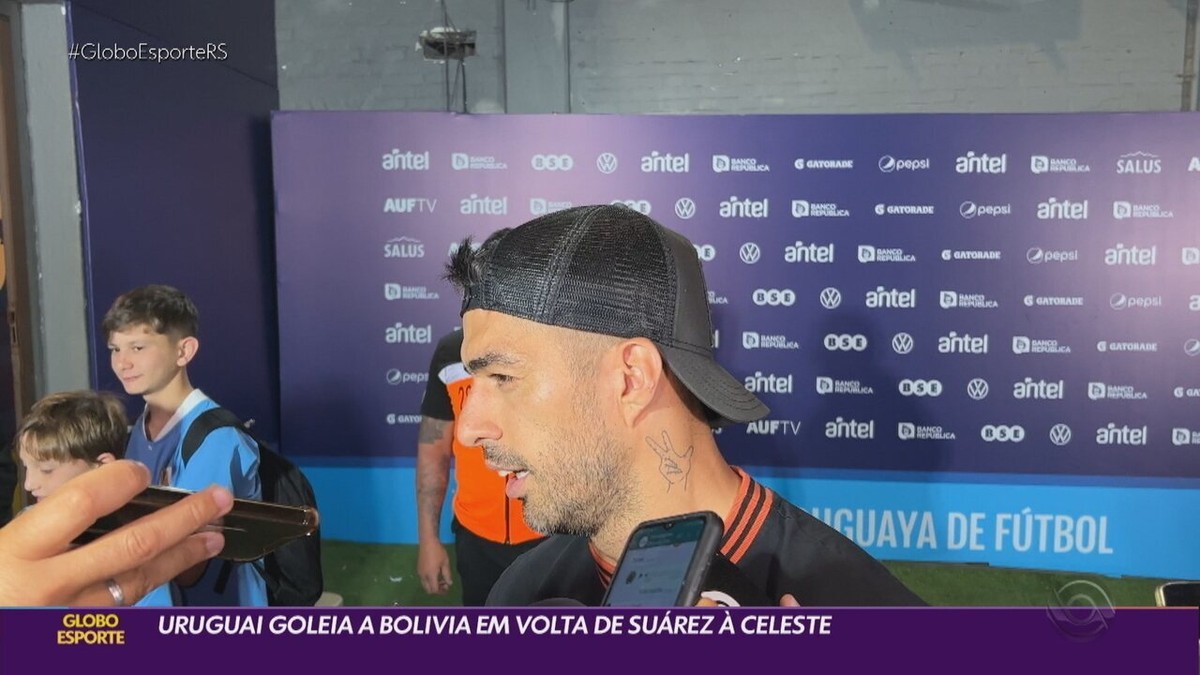 Suárez comemora retorno à seleção do Uruguai e fala sobre desempenho do Grêmio