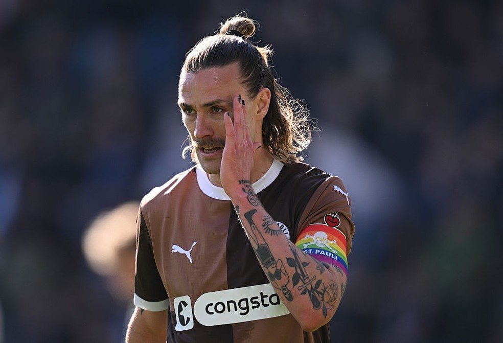 Jackson Irvine, capitão do St. Pauli — Foto: Getty Images