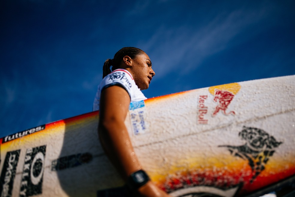 Tya Zebrowski em Saquarema, na etapa brasileira da elite do surfe