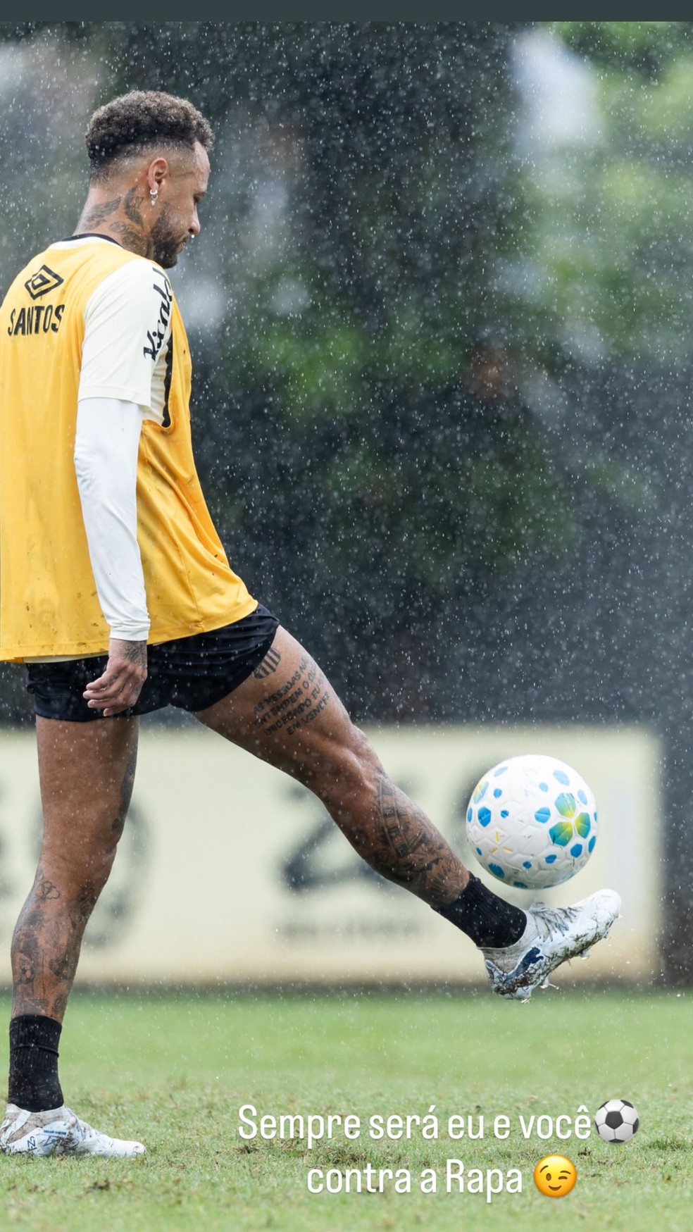 Neymar desabafa em rede social após ser poupado de jogo do Santos — Foto: Reprodução