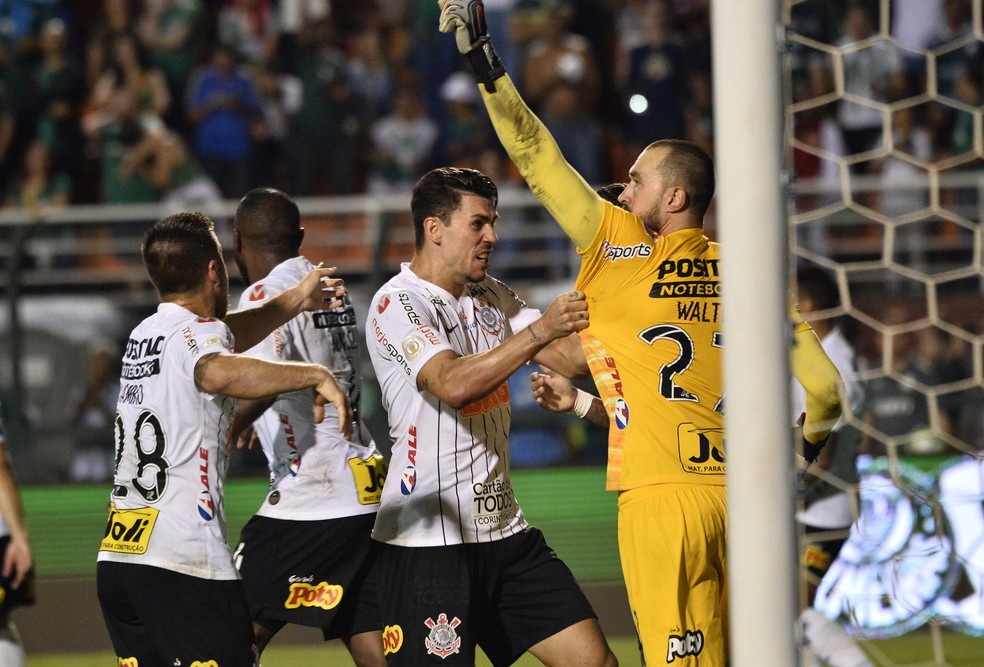 Walter, Palmeiras x Corinthians, em 2019 — Foto: Marcos Ribolli