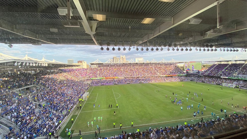 Estádio do Orlando City recebeu Atlético-MG x Cruzeiro — Foto: Laura Rezende