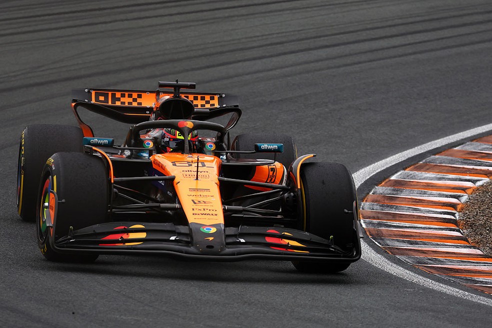 Oscar Piastri durante o GP da Holanda de F1 — Foto: Joe Portlock/Getty Images