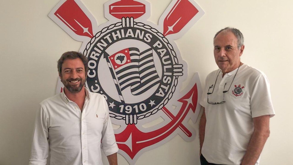 Duílio Monteiro Alves e José Colagrossi no Corinthians — Foto: Divulgação