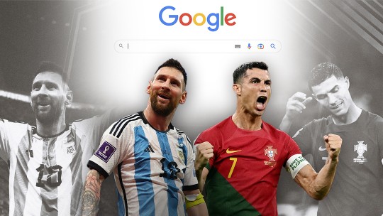 Fenômeno mundial! Buscas por Messi no Google durante a Copa são 22 vezes maiores que por CR7