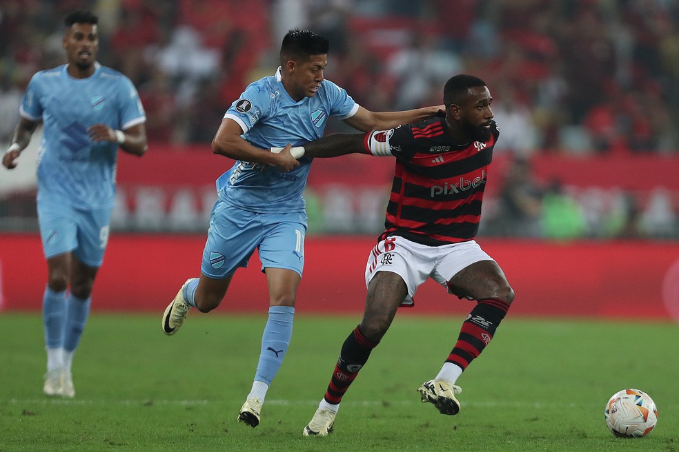 Gerson em Flamengo x Bolivar — Foto: Wagner Meier/Getty Images