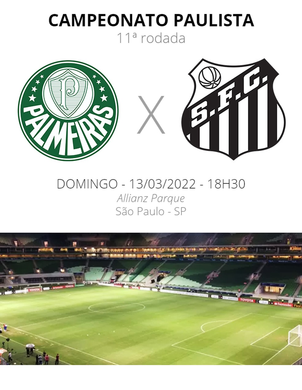 Palmeiras x Santos: onde assistir ao clássico pelo Campeonato Paulista