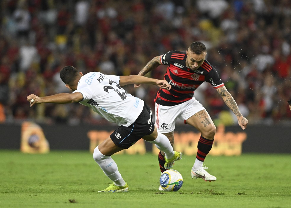 Everton Cebolinha em Flamengo x Grêmio — Foto: André Durão