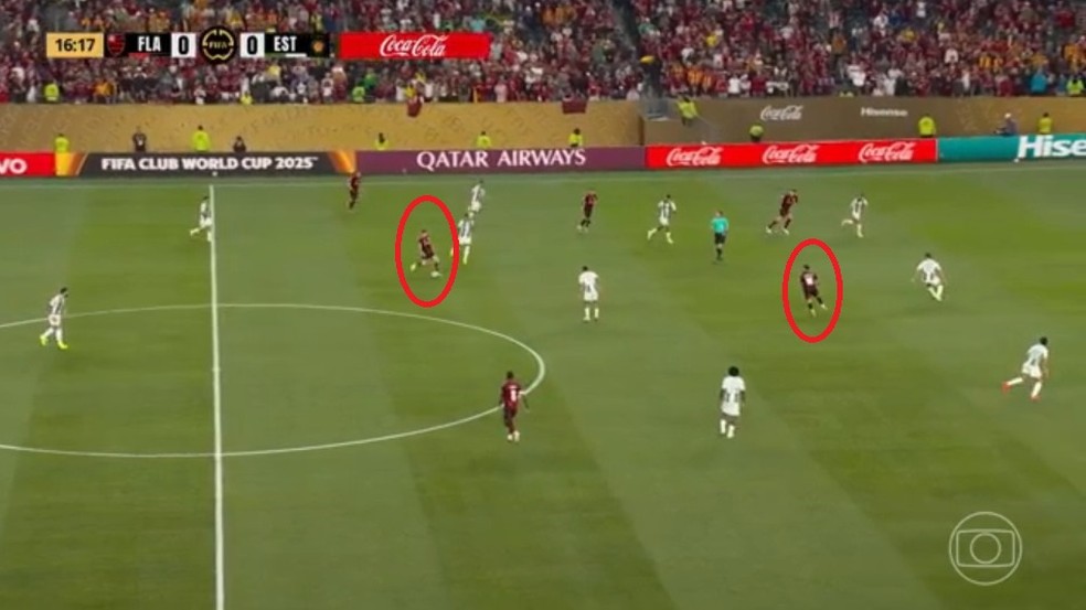 Jorginho iniciou jogada do gol de Arrascaeta no Flamengo x Esprance  Foto: Reproduo / TV Globo