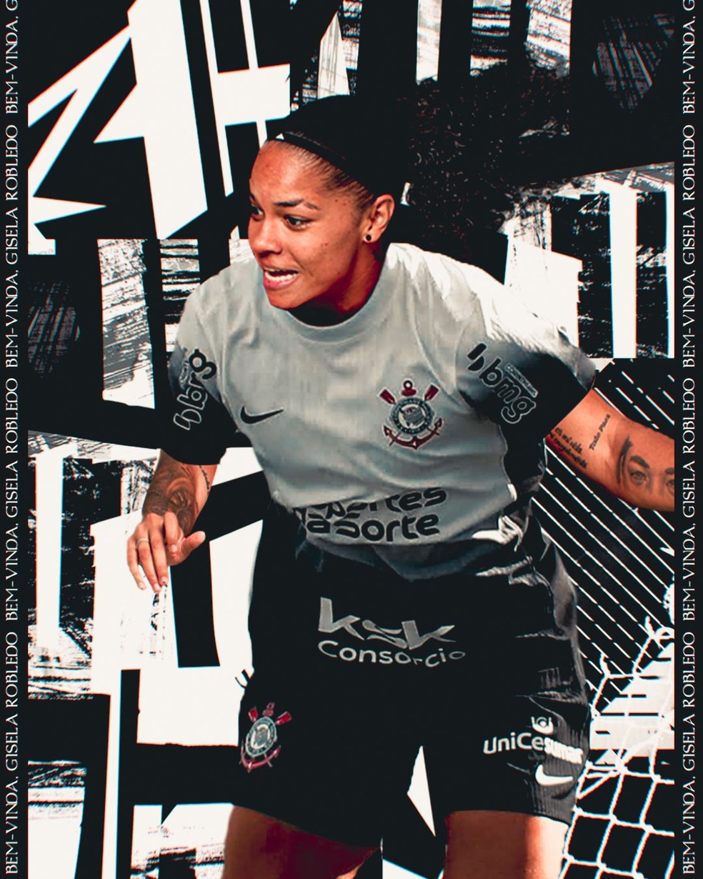 Gisela Robledo é anunciada como reforço do Corinthians feminino — Foto: Reprodução