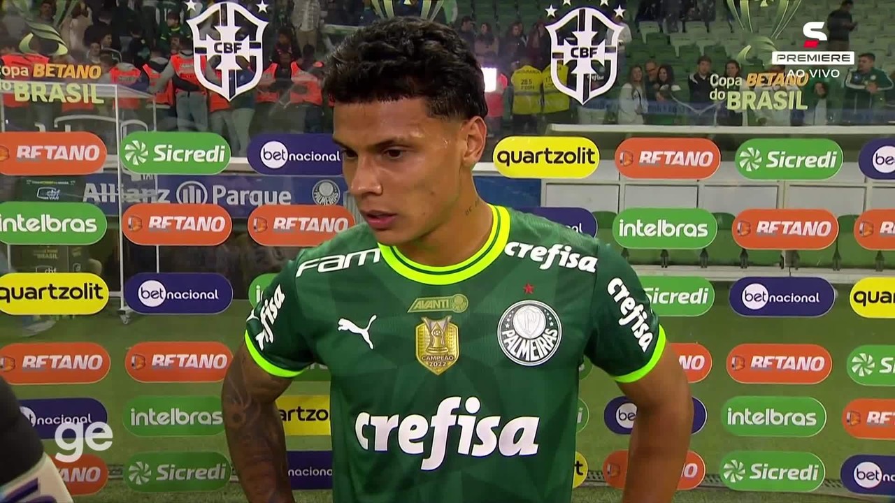 Richard Ríos comora gol na vitória do Palmeiras: 'Espero que seja o primeiro de muitos'