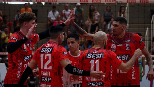 Sesi-Bauru encerra 1ª fase do Paulista Masculinojogo do sorvetinhovôlei com vitória sobre o Santo André