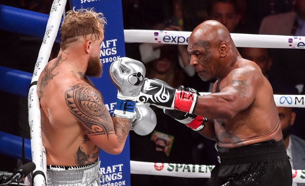 Mike Tyson x Jake Paul — Foto: Getty Images