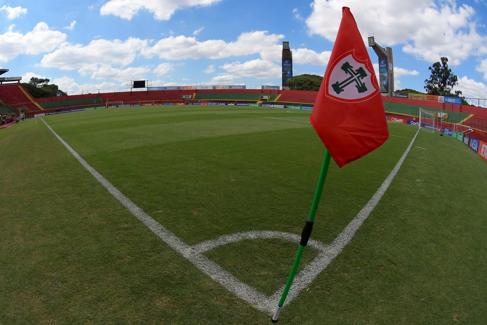 O gramado do estádio do Canindé, da Portuguesa