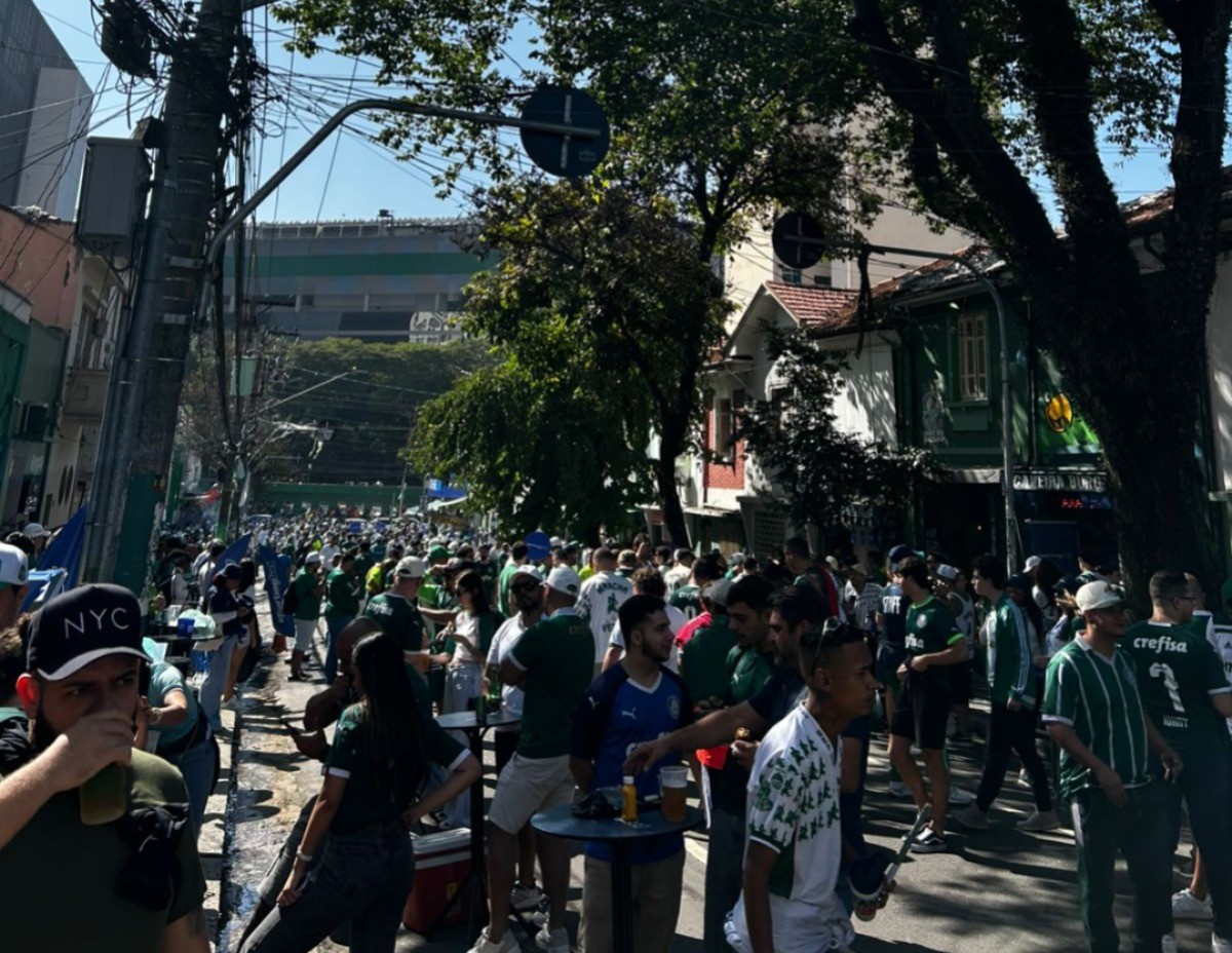 Operação policial especial em frente ao Allianz Parque para jogo Palmeiras x Chelsea.
