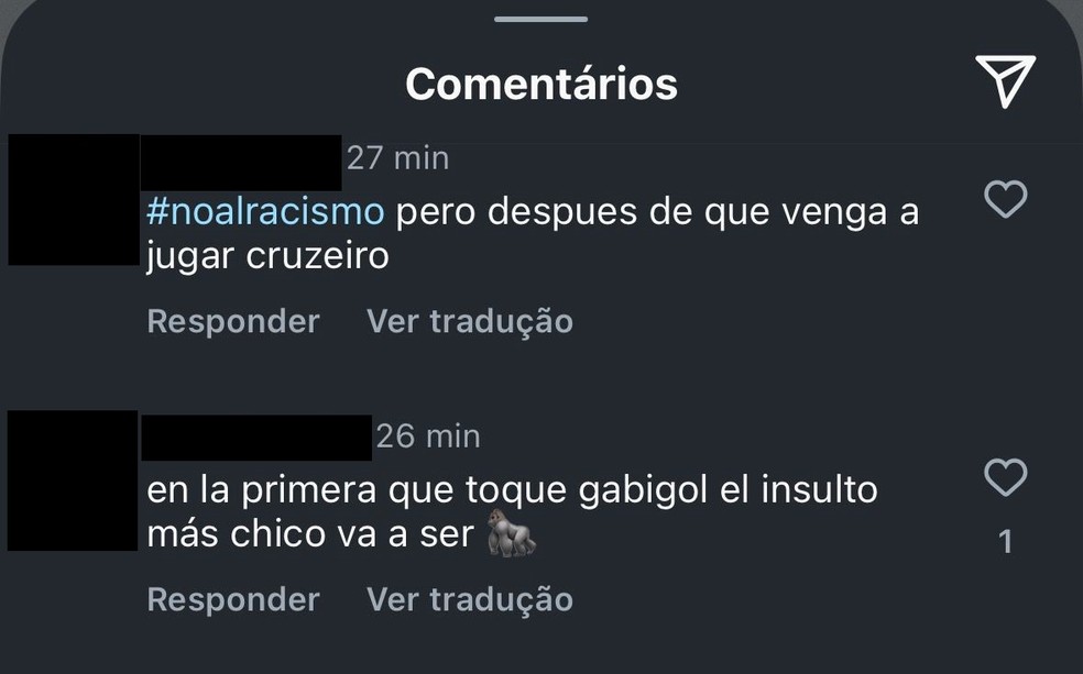 Torcedor do Unión faz ofensa racista antes de jogo contra o Cruzeiro — Foto: Reprodução