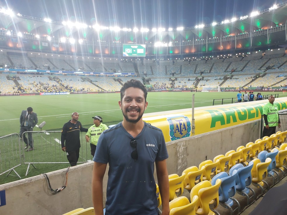 Lucas Braz em jogo entre Brasil x Argentina — Miguel Messi