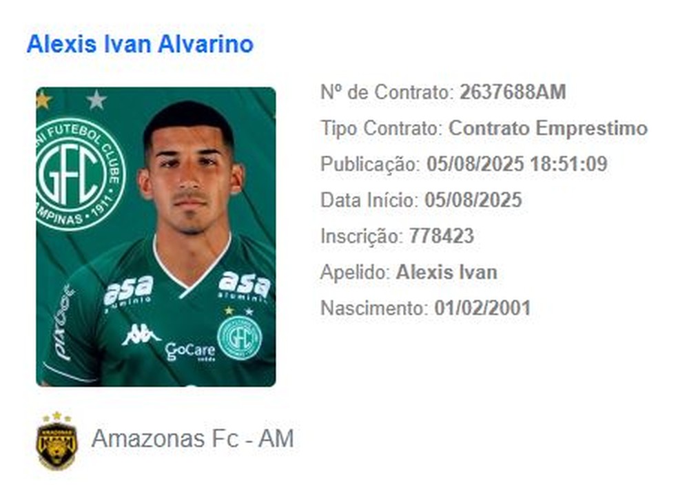 Alvariño caiu no BID e pode estrear pela Onça. — Foto: Divulgação