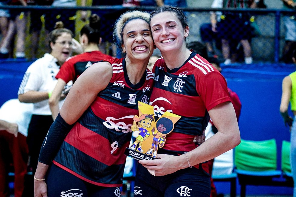 Sabrina e Roni são as maiores pontuadoras do Sesc-Flamengo na Superliga Feminina 2023-24