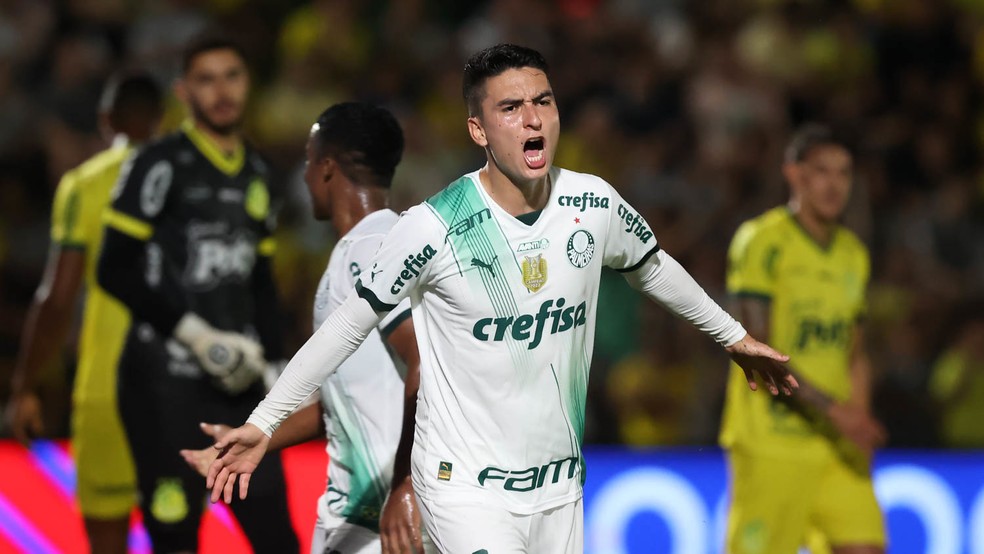 Gol de Atuesta em Mirassol x Palmeiras — Foto: Cesar Greco/Ag Palmeiras
