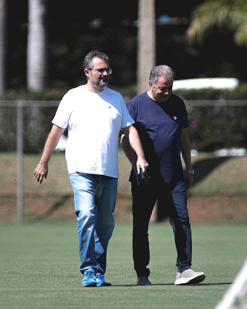 Alexandre Mattos e Paulo Pelaipe no Cruzeiro — Foto: Gustavo Aleixo/Cruzeiro