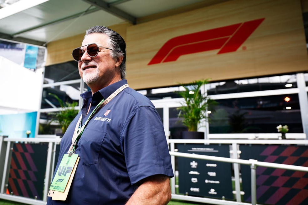 Michael Andretti no GP de Miami da F1 em 2024 — Foto: Chris Graythen/Getty Images